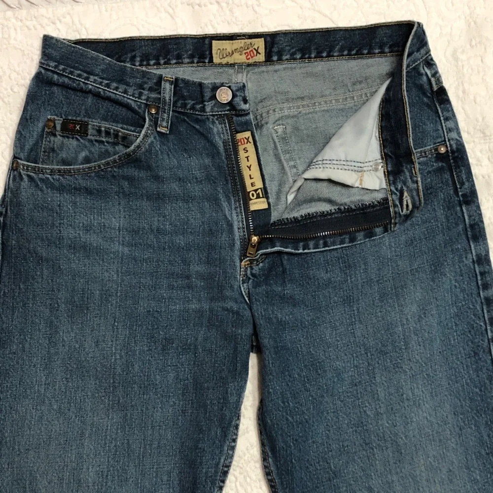 Mens Wrangler 20X Bootcut Blue Jeans Size 30x30 Competition Style 01
